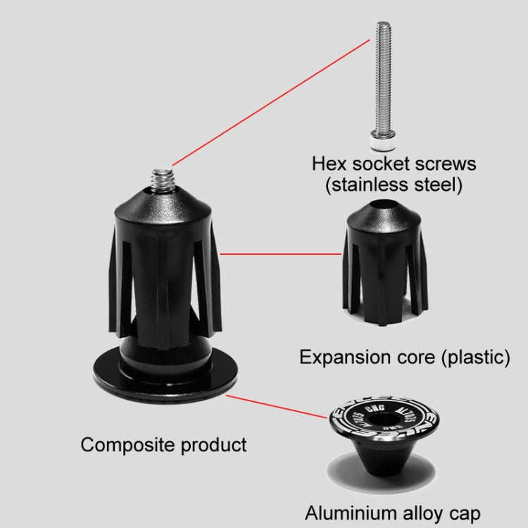 ENLEE BD40 1pair Mountain Bike Aluminum Expandable Handlebar Plugs Bicycle Grip Blocker Accessories(Blue) - Bicycle Grips by ENLEE | Online Shopping South Africa | PMc TechLife | Buy Now Pay Later Mobicred