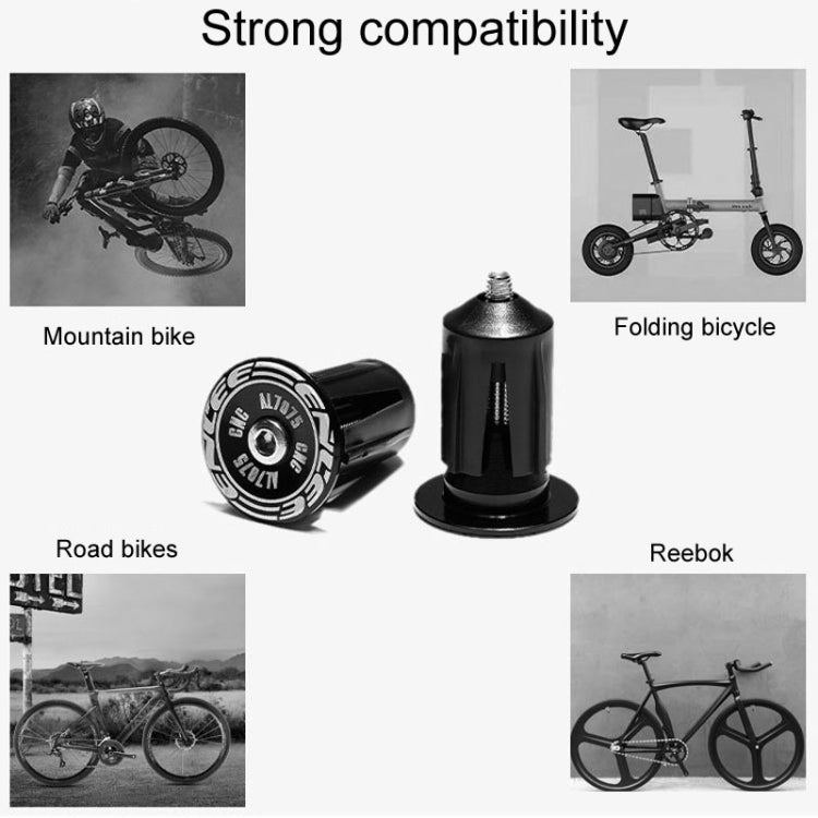 ENLEE BD40 1pair Mountain Bike Aluminum Expandable Handlebar Plugs Bicycle Grip Blocker Accessories(Black) - Bicycle Grips by ENLEE | Online Shopping South Africa | PMc TechLife | Buy Now Pay Later Mobicred