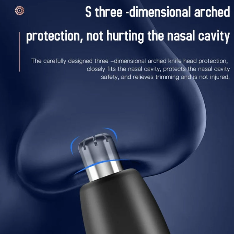 Electric Digital Display Nose Hair Trimmer Rechargeable 3 Gear Adjustable Portable Shaver(Silver) - Electric Shavers by PMC TechLife | Online Shopping South Africa | PMC TechLife | Buy Now Pay Later Mobicred