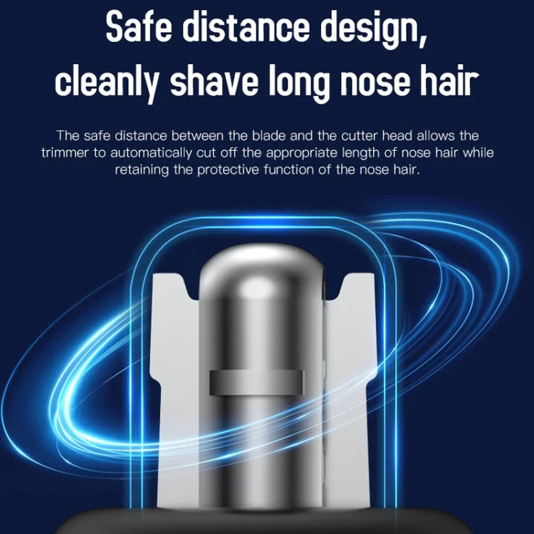 Electric Digital Display Nose Hair Trimmer Rechargeable 3 Gear Adjustable Portable Shaver(Silver) - Electric Shavers by PMC TechLife | Online Shopping South Africa | PMC TechLife | Buy Now Pay Later Mobicred