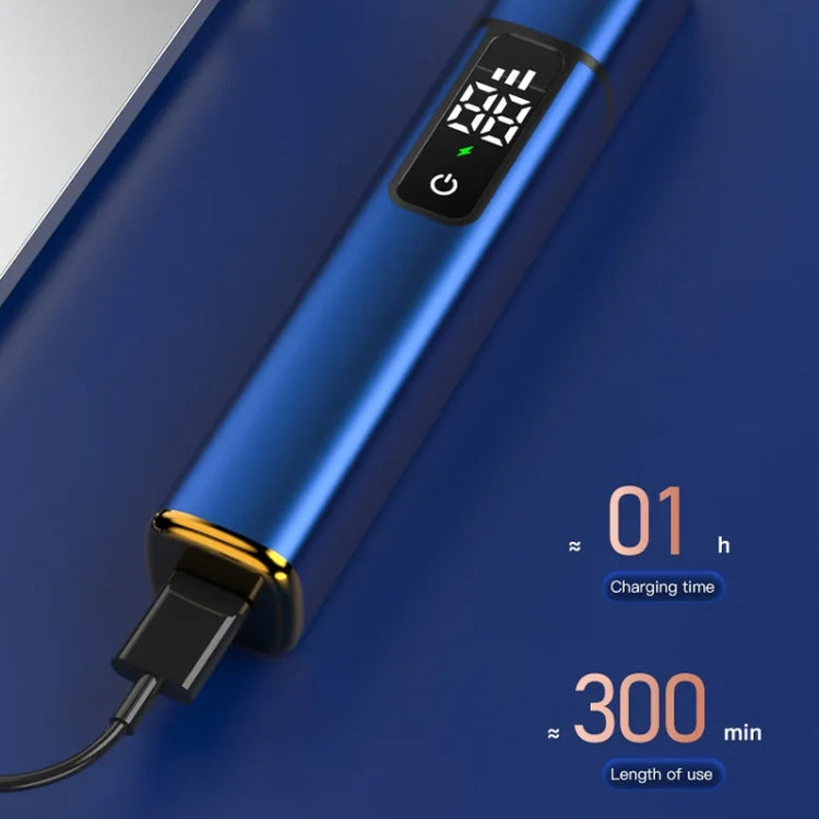 Electric Digital Display Nose Hair Trimmer Rechargeable 3 Gear Adjustable Portable Shaver(Silver) - Electric Shavers by PMC TechLife | Online Shopping South Africa | PMC TechLife | Buy Now Pay Later Mobicred