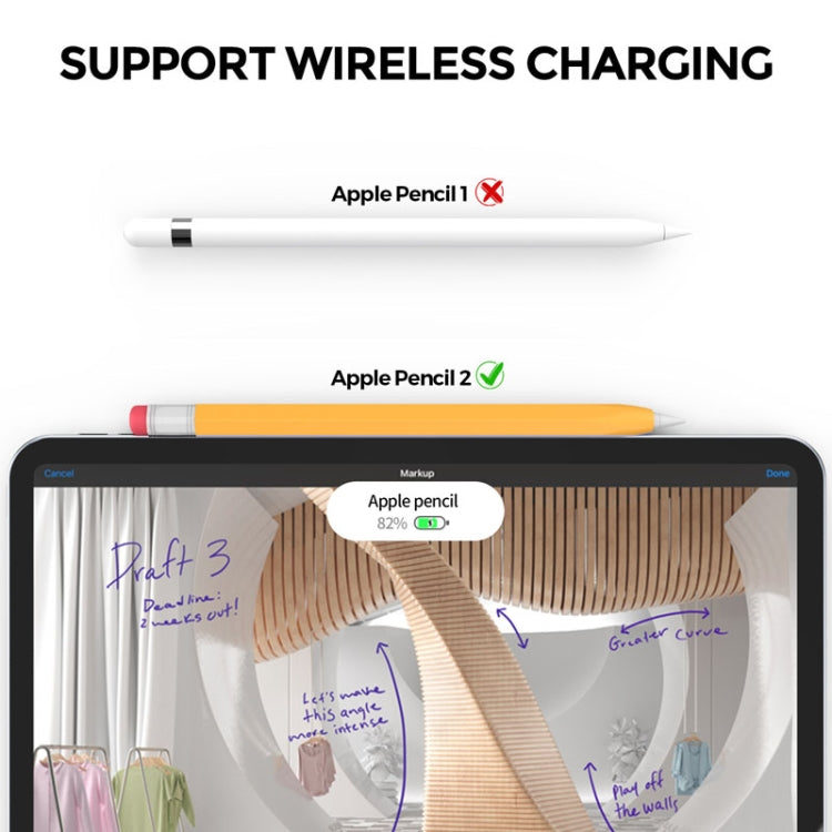 For Apple Pencil 2 AhaStyle PT180-2 Retro Stylus Protective Case Drop Proof Capacitive Pen Cover(Yellow) - free shipping - PMC Jewellery - Order now!