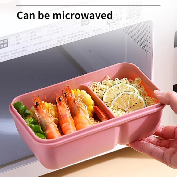 Square Microwaveable Lunch Box Hermetic Bento Box with Spoon Chopsticks(Pink) - Cutlery Sets by PMC TechLife | Online Shopping South Africa | PMC TechLife