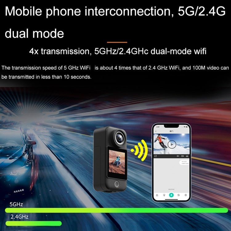 4K/30FPS 5G/2.4G HD Night Video Outdoor Waterproof Riding Record Thumb Camera, Spec: Standard White - Video Cameras by PMC TechLife | Online Shopping South Africa | PMC TechLife | Buy Now Pay Later Mobicred