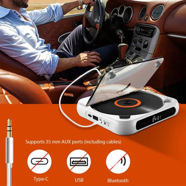 Kecag KC-918 Bluetooth CD Player Rechargeable Touchscreen Headphone Small Music Walkman(Black) - DVD & LCD Player by Kecag | Online Shopping South Africa | PMC TechLife | Buy Now Pay Later Mobicred