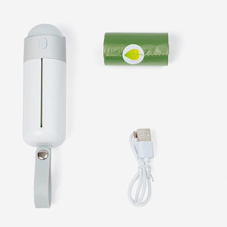 Portable Dog Poop Picker Pet Waste Bag Dispenser With LED Light(White) - Litter & Housebreaking by PMC TechLife | Online Shopping South Africa | PMC TechLife | Buy Now Pay Later Mobicred