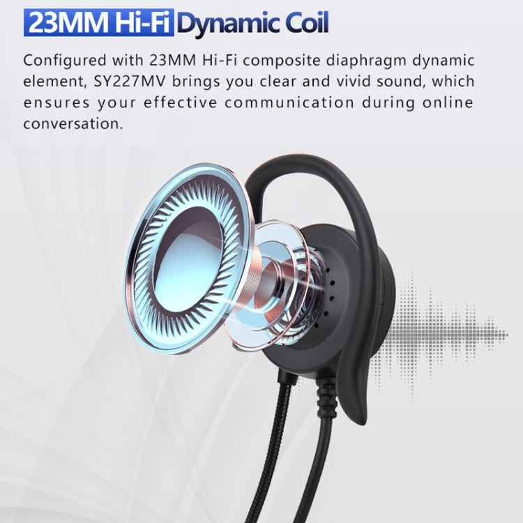 SOYTO SY227 Single-side Operator Ear Hook Headset Corded Computer Headset, Interfaces: Separation USB Wire Control - Microphones & Headsets by SOYTO | Online Shopping South Africa | PMC TechLife | Buy Now Pay Later Mobicred