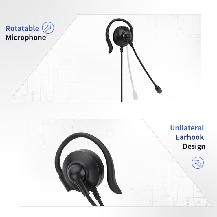 SOYTO SY227 Single-side Operator Ear Hook Headset Corded Computer Headset, Interfaces: Separation USB Wire Control - Microphones & Headsets by SOYTO | Online Shopping South Africa | PMC TechLife | Buy Now Pay Later Mobicred