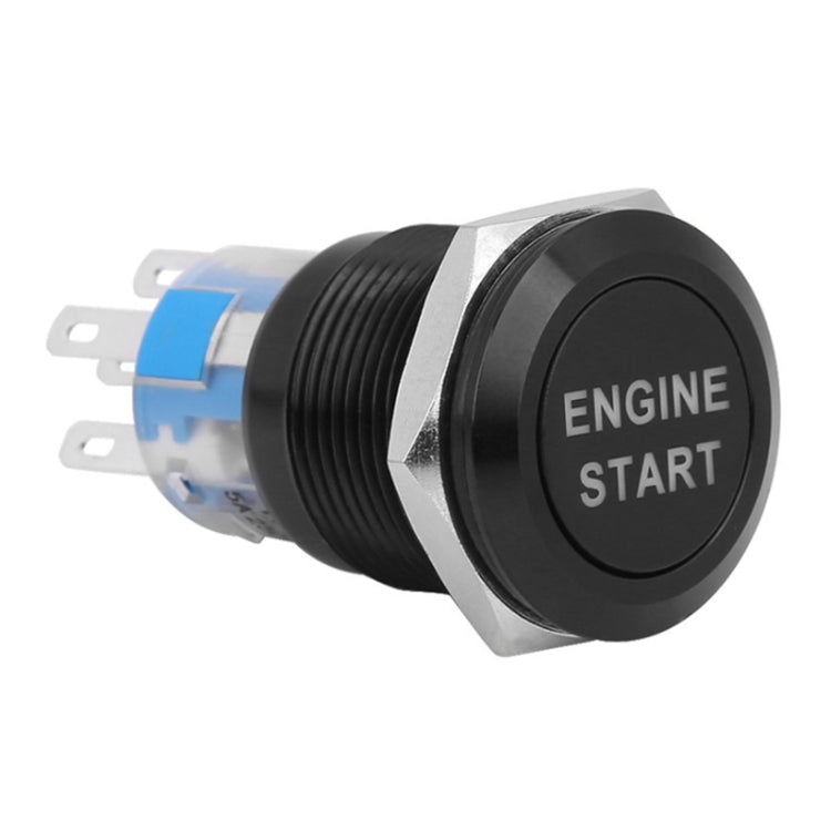 19MM Car Modification One-Button Start Switch Waterproof LED Metal Button(Black) - Car Switches by PMC TechLife | Online Shopping South Africa | PMC TechLife | Buy Now Pay Later Mobicred