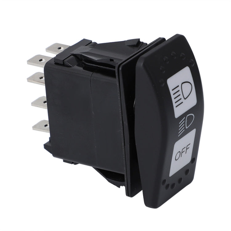 12V Car Modified Far Near Light Self-Locking Waterproof Switch(Black) - Car Switches by PMC TechLife | Online Shopping South Africa | PMC TechLife | Buy Now Pay Later Mobicred