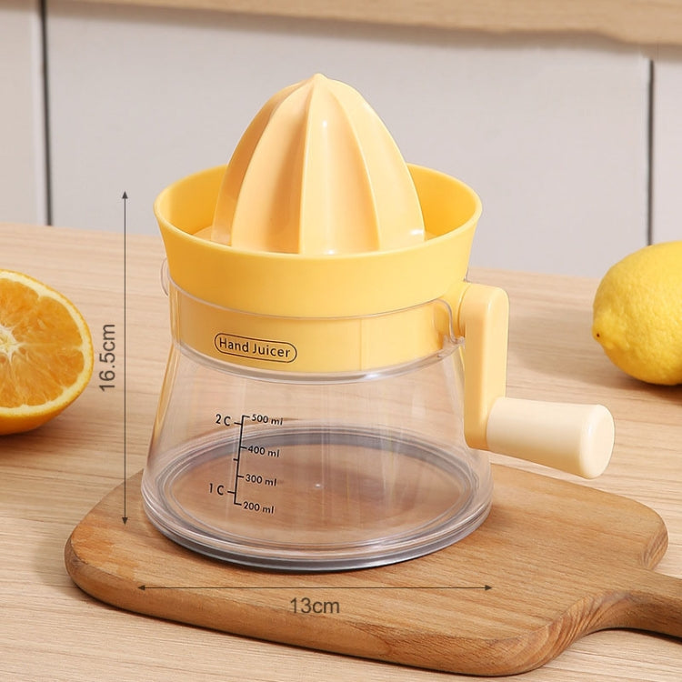 Household Manual Juicer Kitchen Hand Crank Fruit Extractor(Yellow) - Stirrer & Squeezer by PMC TechLife | Online Shopping South Africa | PMC TechLife