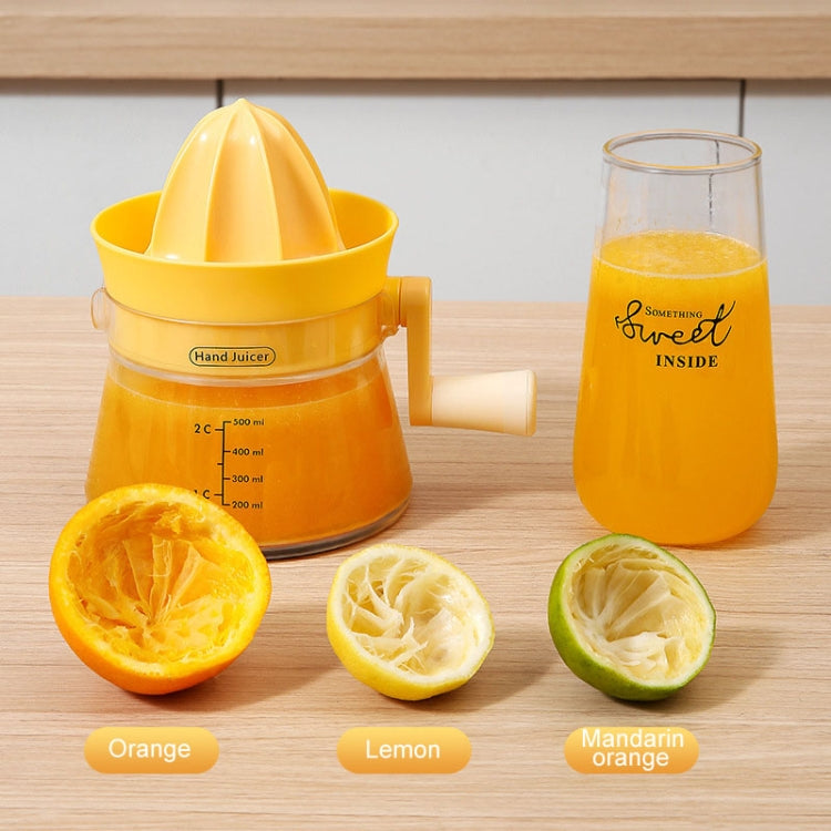 Household Manual Juicer Kitchen Hand Crank Fruit Extractor(Yellow) - Stirrer & Squeezer by PMC TechLife | Online Shopping South Africa | PMC TechLife