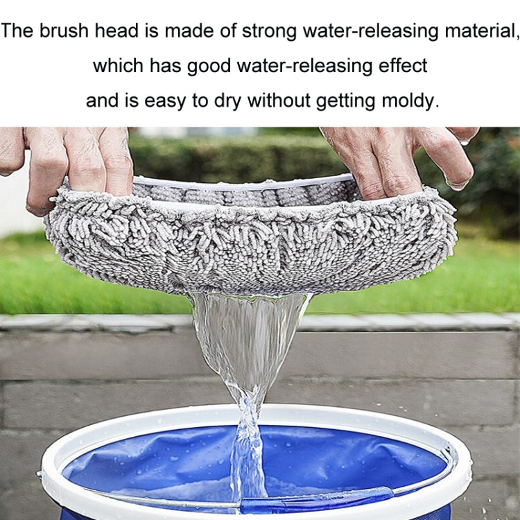 Car Chenille Curved Handle Telescopic Car Wash Soft Bristle Mop(Blue) - Car washing supplies by PMC TechLife | Online Shopping South Africa | PMC TechLife | Buy Now Pay Later Mobicred