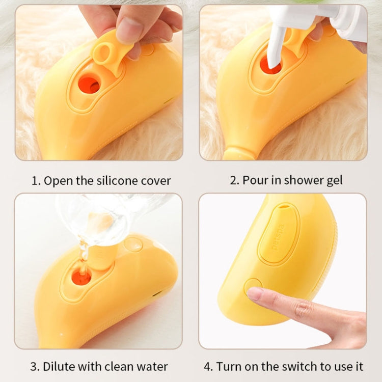 Banana Shape Pet Spray Massage Comb Electrical Cleaning Brush Hair Removal Comb For Dogs And Cats(Yellow) - Brushes & Combs by PMC TechLife | Online Shopping South Africa | PMC TechLife