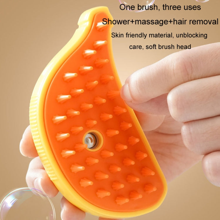 Banana Shape Pet Spray Massage Comb Electrical Cleaning Brush Hair Removal Comb For Dogs And Cats(Yellow) - Brushes & Combs by PMC TechLife | Online Shopping South Africa | PMC TechLife