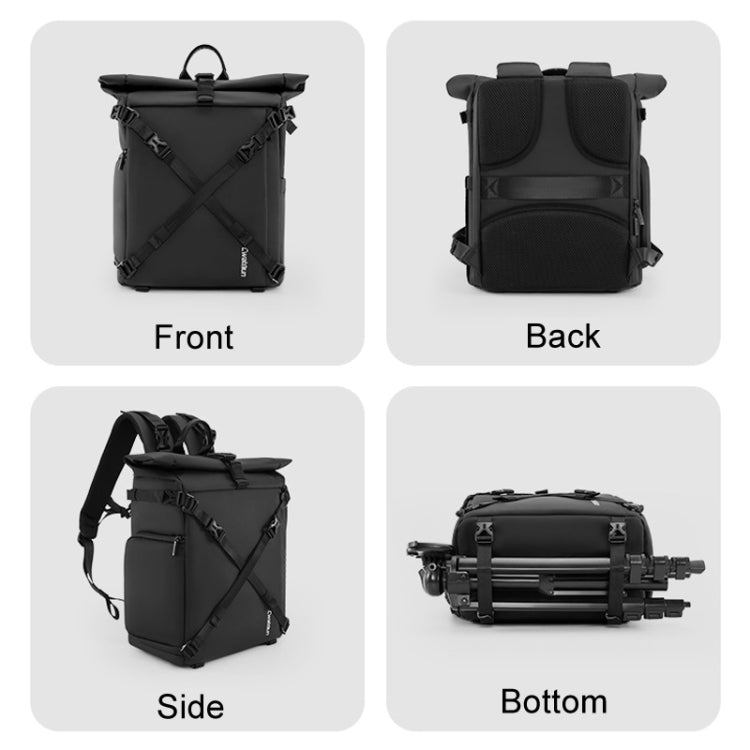 Cwatcun D113 Shoulder Leisure Camera Bag Waterproof High Capacity Outdoor Travel Photography Bag, Color: Large Black - free shipping - PMC TechLife - Order now!