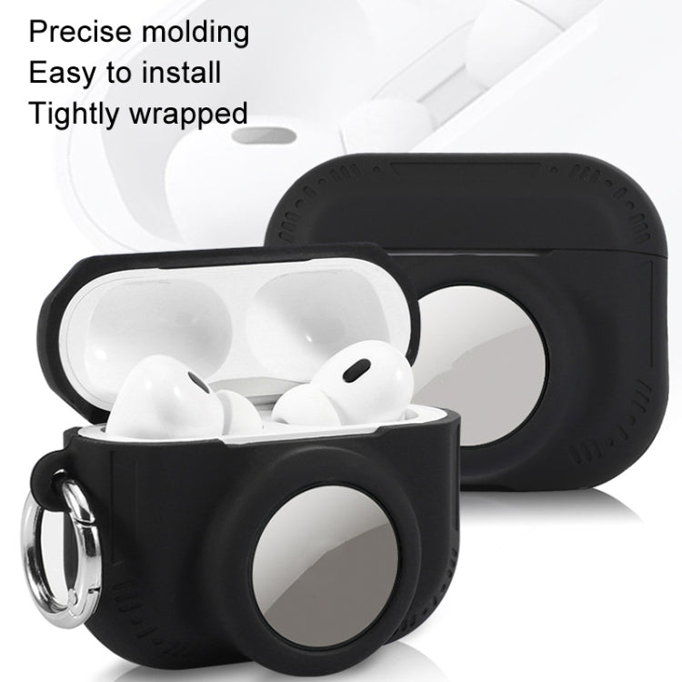 For AirPods Pro 2 / Airtag 2 In 1 All-inclusive Silicone Anti-drop Protection Case(Black) - For AirPods Pro 2 by PMC Jewellery | Online Shopping South Africa | PMC Jewellery | Buy Now Pay Later Mobicred