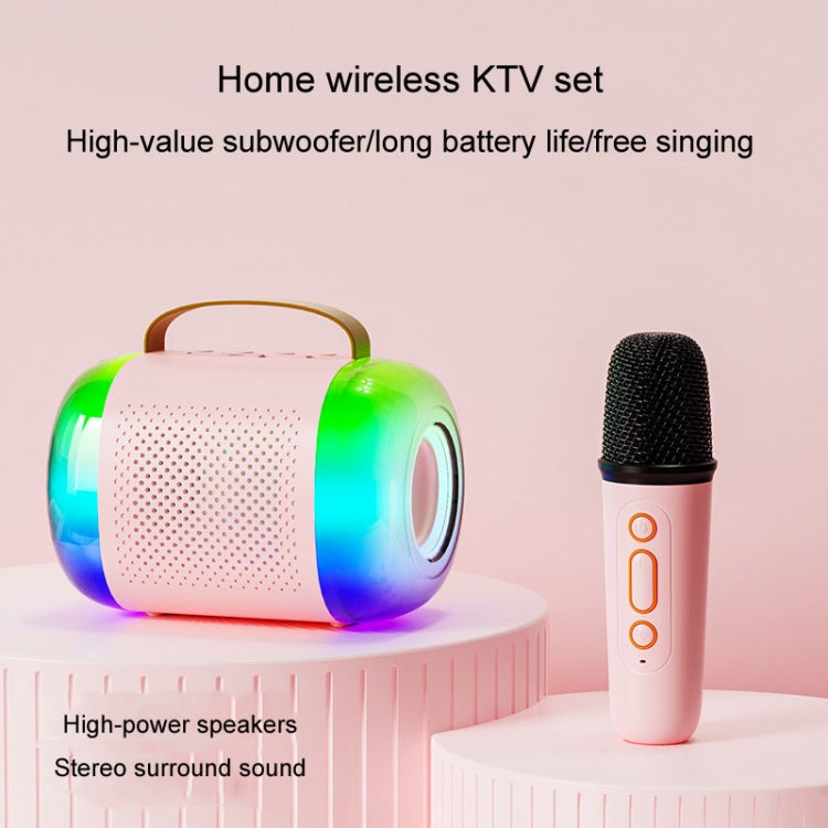 Y5 2 Microphone Portable Bluetooth Speaker Home And Outdoor Wireless Karaoke Audio(White) - Microphone by PMC TechLife | Online Shopping South Africa | PMC TechLife | Buy Now Pay Later Mobicred