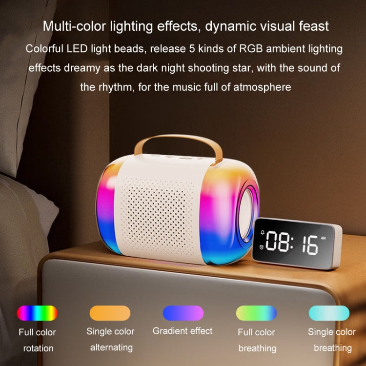 Y5 2 Microphone Portable Bluetooth Speaker Home And Outdoor Wireless Karaoke Audio(White) - Microphone by PMC TechLife | Online Shopping South Africa | PMC TechLife | Buy Now Pay Later Mobicred