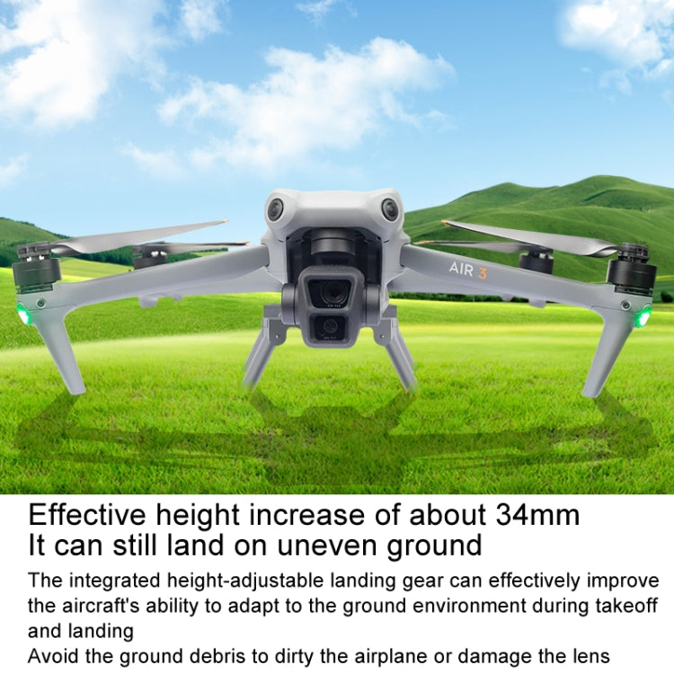 For DJI Air 3 Heightened Landing Gear Body Protection Fall and Crash Proof Folding Extension Kickstand(Gray) - Landing Gear by PMC TechLife | Online Shopping South Africa | PMC TechLife | Buy Now Pay Later Mobicred