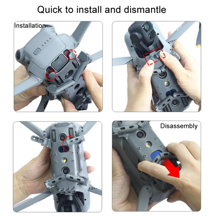 For DJI Air 3 Heightened Landing Gear Body Protection Fall and Crash Proof Folding Extension Kickstand(Gray) - Landing Gear by PMC TechLife | Online Shopping South Africa | PMC TechLife | Buy Now Pay Later Mobicred