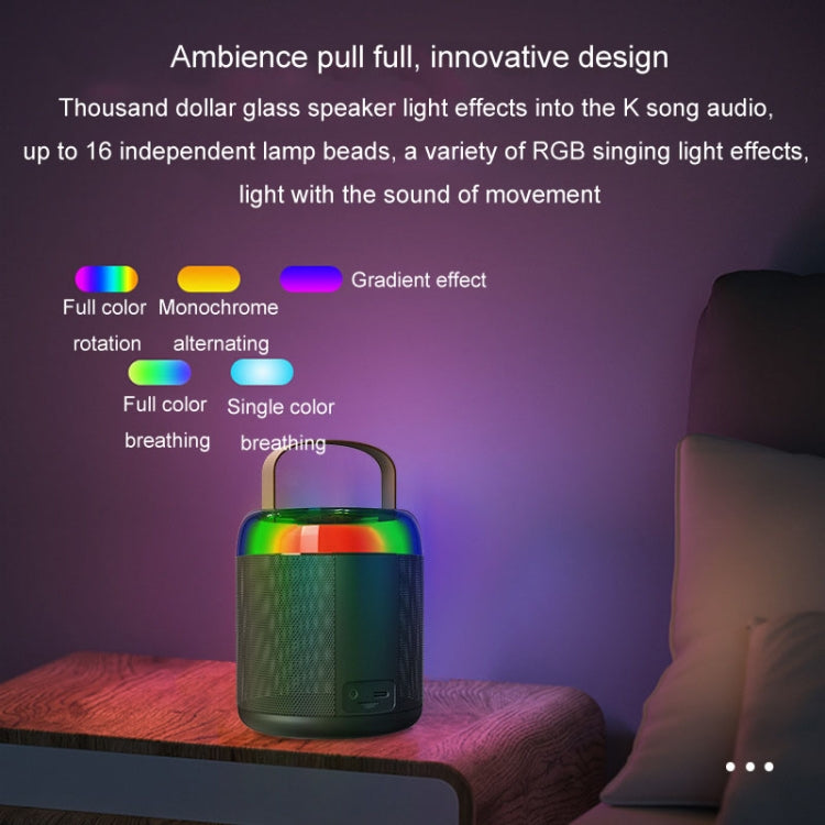 Home Portable Bluetooth Speaker Small Outdoor Karaoke Audio, Color: Y2 Black(Monocular wheat) - Microphone by PMC TechLife | Online Shopping South Africa | PMC TechLife | Buy Now Pay Later Mobicred