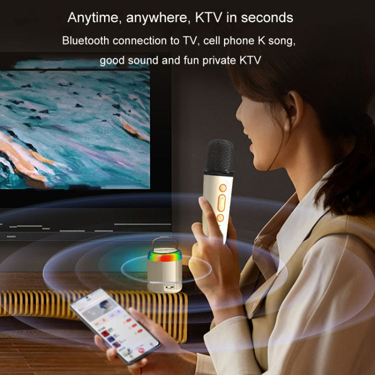 Home Portable Bluetooth Speaker Small Outdoor Karaoke Audio, Color: Y2 Black(Monocular wheat) - Microphone by PMC TechLife | Online Shopping South Africa | PMC TechLife | Buy Now Pay Later Mobicred