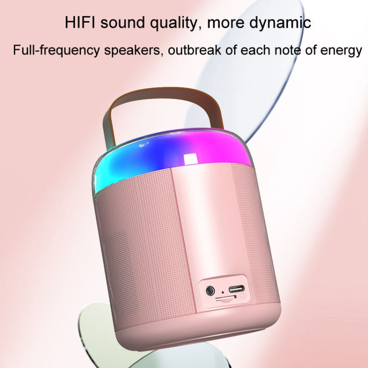 Home Portable Bluetooth Speaker Small Outdoor Karaoke Audio, Color: Y2 White(Double wheat) - Microphone by PMC TechLife | Online Shopping South Africa | PMC TechLife | Buy Now Pay Later Mobicred