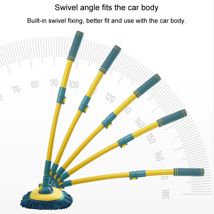 Curved Rod Car Wash Mop Retractable Cleaning Tool No Harm Car Special Soft Brush(Lake Green) - Car washing supplies by PMC TechLife | Online Shopping South Africa | PMC TechLife | Buy Now Pay Later Mobicred
