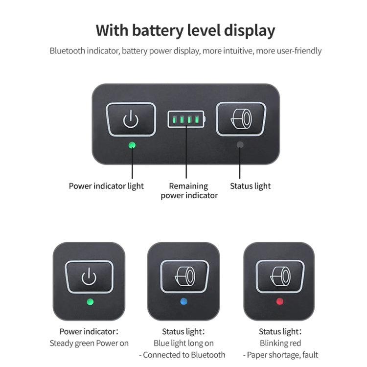 58mm Portable Logistics Takeaway Receipt Bluetooth Thermal Printer(UK Plug) - Printer by PMC TechLife | Online Shopping South Africa | PMC TechLife | Buy Now Pay Later Mobicred