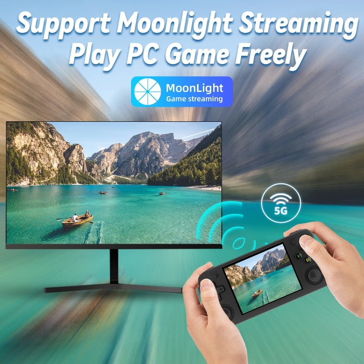 ANBERNIC RG35XX H Handheld Game Console 3.5 Inch IPS Screen Linux System 64GB+128GB(Transparent Purple) - free shipping - PMC Jewellery - Order now!