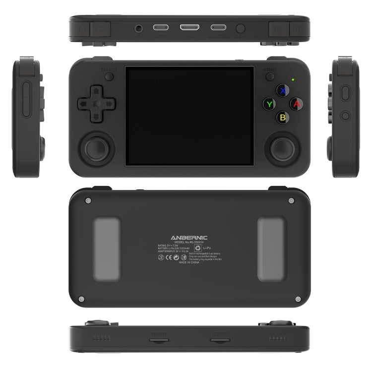ANBERNIC RG35XX H Handheld Game Console 3.5 Inch IPS Screen Linux System 64GB+128GB(Black) - free shipping - PMC Jewellery - Order now!