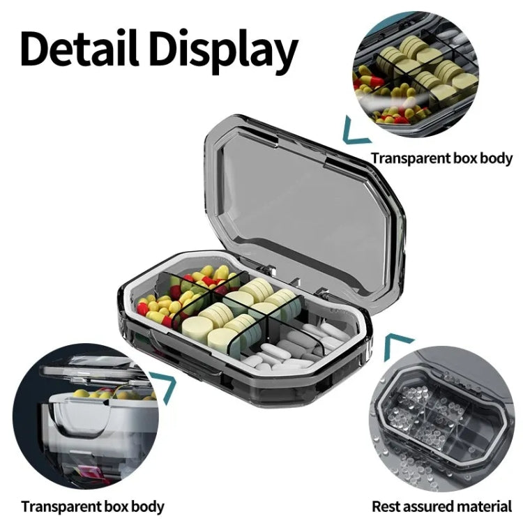Portable Mini Compartmentalized Sealed Pill Box Weekly Morning And Evening Pill Capsule Dispensing Box, Style: 4 Grids Green - free shipping - PMc TechLife - Order now!