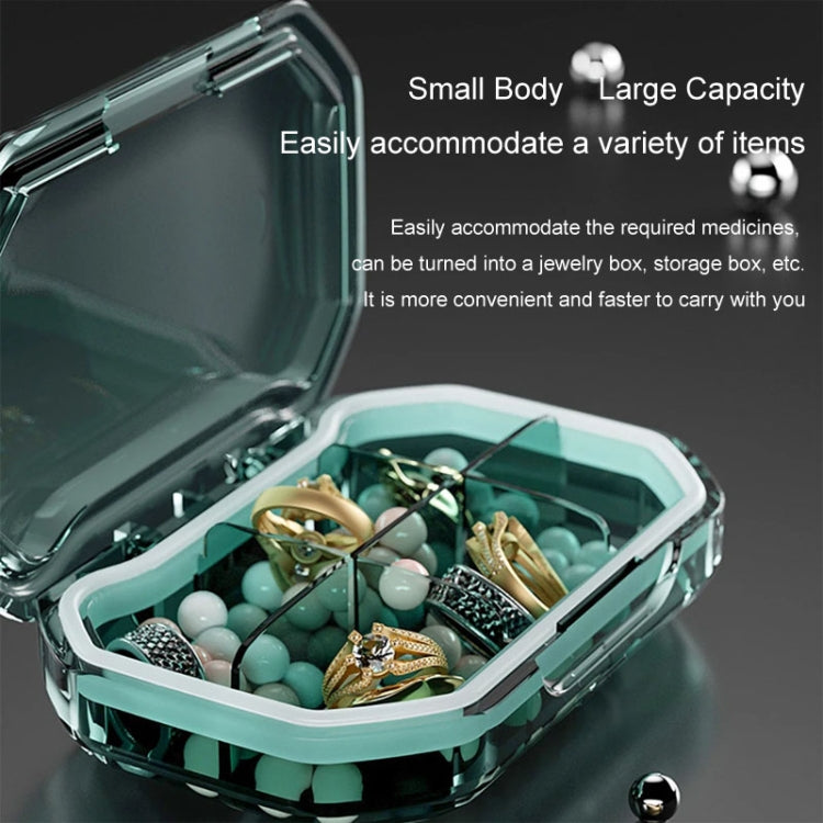 Portable Mini Compartmentalized Sealed Pill Box Weekly Morning And Evening Pill Capsule Dispensing Box, Style: 6 Grids Blue - free shipping - PMc TechLife - Order now!