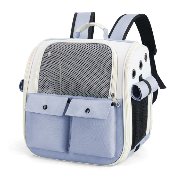 Breathable Square Cat Backpack Foldable Outdoor Portable Pet Bag(Model 4 Blue) - Pet Bags by PMC TechLife | Online Shopping South Africa | PMC TechLife | Buy Now Pay Later Mobicred