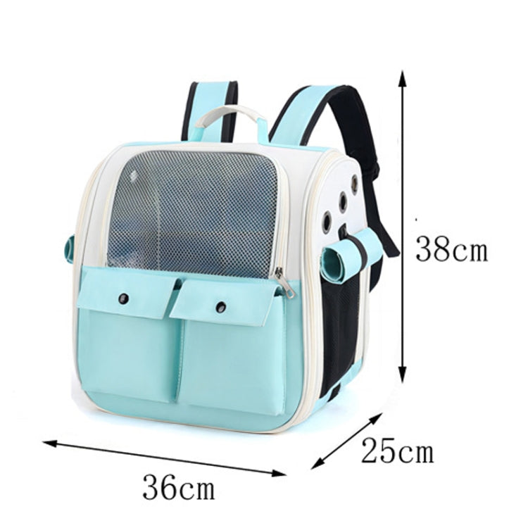 Breathable Square Cat Backpack Foldable Outdoor Portable Pet Bag(Model 4 Blue) - Pet Bags by PMC TechLife | Online Shopping South Africa | PMC TechLife | Buy Now Pay Later Mobicred