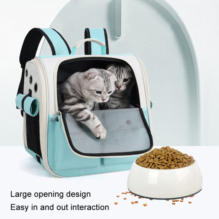 Breathable Square Cat Backpack Foldable Outdoor Portable Pet Bag(Model 4 Blue) - Pet Bags by PMC TechLife | Online Shopping South Africa | PMC TechLife | Buy Now Pay Later Mobicred