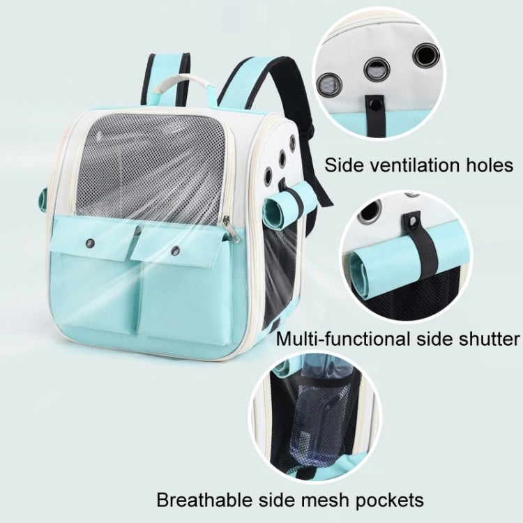 Breathable Square Cat Backpack Foldable Outdoor Portable Pet Bag(Model 4 Blue) - Pet Bags by PMC TechLife | Online Shopping South Africa | PMC TechLife | Buy Now Pay Later Mobicred