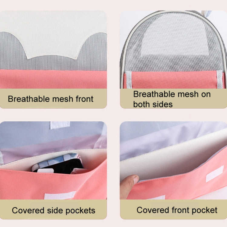 Outdoor Cat Backpack Large Capacity Breathable Pet Bag(Model 7 Pink) - Pet Bags by PMC TechLife | Online Shopping South Africa | PMC TechLife | Buy Now Pay Later Mobicred