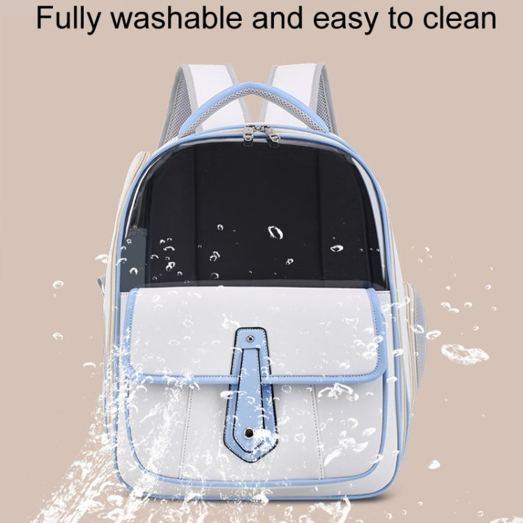 PU Pet Bag Cats And Dogs Outing Carrying Capsule Double Shoulder Backpacks(Model 6 Black) - Pet Bags by PMC TechLife | Online Shopping South Africa | PMC TechLife | Buy Now Pay Later Mobicred