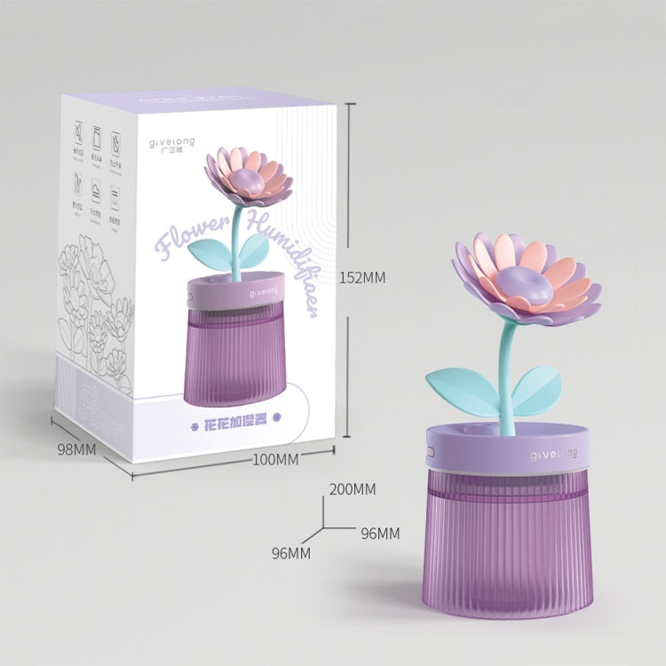 Flower Spray Hhydrating Colorful Atmosphere Light USB Aromatherapy Humidifier, Color: Gardenia Green - Air Purifiers & Accessories by PMC TechLife | Online Shopping South Africa | PMC TechLife | Buy Now Pay Later Mobicred