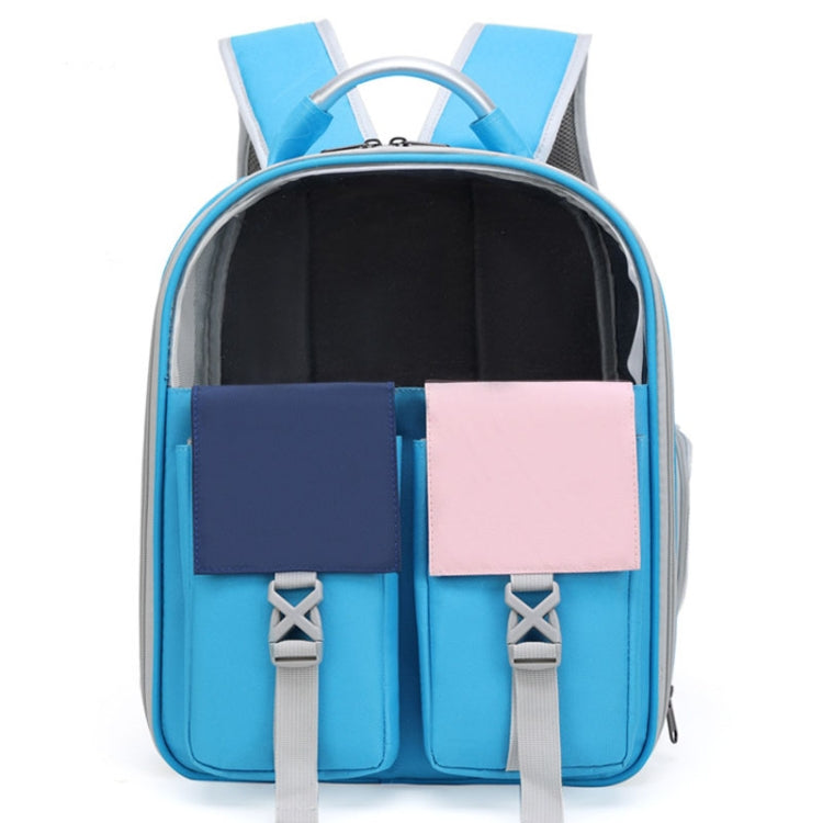 Pets Colorful Double Shoulder Bag Cats And Dogs Outing Carrying Capsule Backpacks(Model 6 Blue) - Pet Bags by PMC TechLife | Online Shopping South Africa | PMC TechLife | Buy Now Pay Later Mobicred