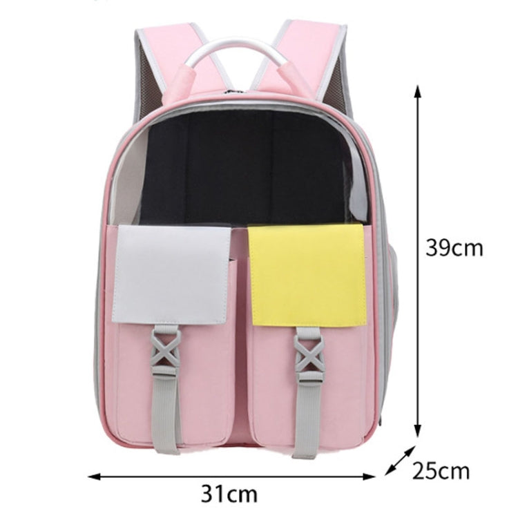 Pets Colorful Double Shoulder Bag Cats And Dogs Outing Carrying Capsule Backpacks(Model 6 Pink) - Pet Bags by PMC TechLife | Online Shopping South Africa | PMC TechLife | Buy Now Pay Later Mobicred