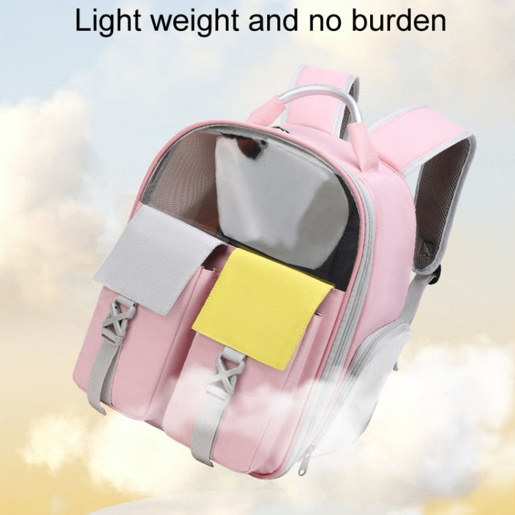 Pets Colorful Double Shoulder Bag Cats And Dogs Outing Carrying Capsule Backpacks(Model 6 Pink) - Pet Bags by PMC TechLife | Online Shopping South Africa | PMC TechLife | Buy Now Pay Later Mobicred