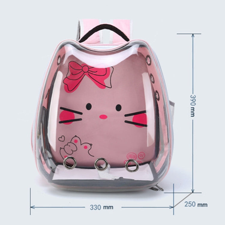 Cartoon Pattern Cat Transparent Pet Bag Space Capsule Portable Pet Backpack, Color: Blue - free shipping - PMC TechLife - Order now!