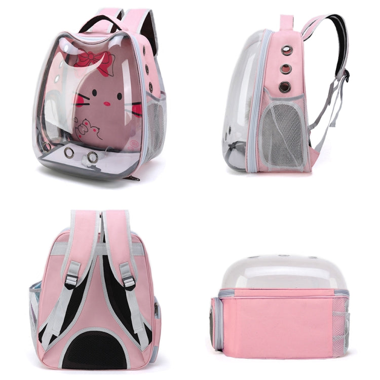 Cartoon Pattern Cat Transparent Pet Bag Space Capsule Portable Pet Backpack, Color: Grey - Pet Bags by PMC TechLife | Online Shopping South Africa | PMC TechLife | Buy Now Pay Later Mobicred