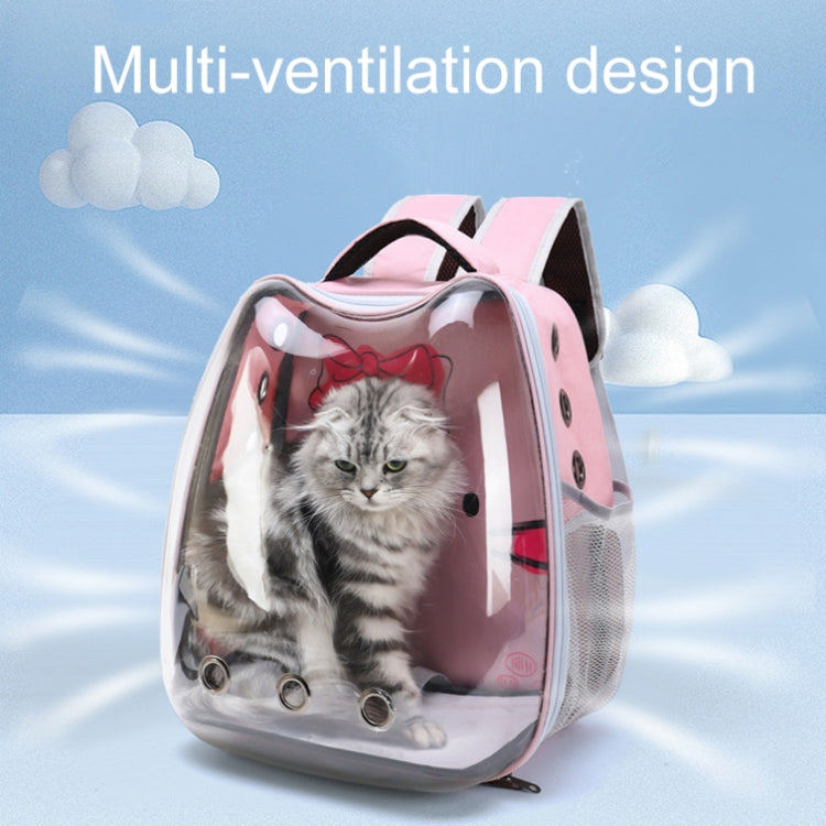 Cartoon Pattern Cat Transparent Pet Bag Space Capsule Portable Pet Backpack, Color: Grey - Pet Bags by PMC TechLife | Online Shopping South Africa | PMC TechLife | Buy Now Pay Later Mobicred