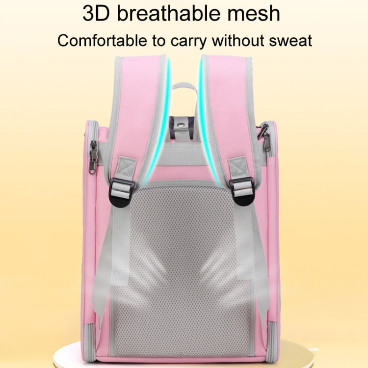 Square Foldable Cats Backpack Pets Outdoor Portable Double Shoulder Bag(Model 8 Gray) - Pet Bags by PMC TechLife | Online Shopping South Africa | PMC TechLife | Buy Now Pay Later Mobicred