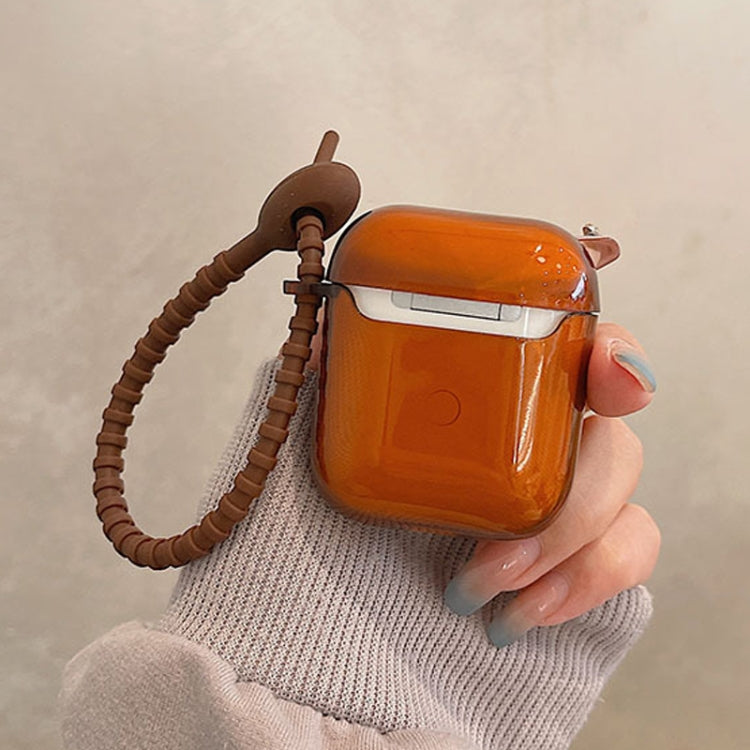 For AirPods 2 / 1 Cartoon 3D Coffee Bear Headphones Case Protective Shell Cover - For AirPods 1/2 by PMC Jewellery | Online Shopping South Africa | PMC Jewellery | Buy Now Pay Later Mobicred