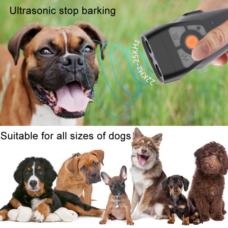 Dual Ultrasonic Repeller Pet Stop Barker With Mobile Power Supply Flashing Lighting Horn Function(Black) - Training Aids by PMC TechLife | Online Shopping South Africa | PMC TechLife | Buy Now Pay Later Mobicred